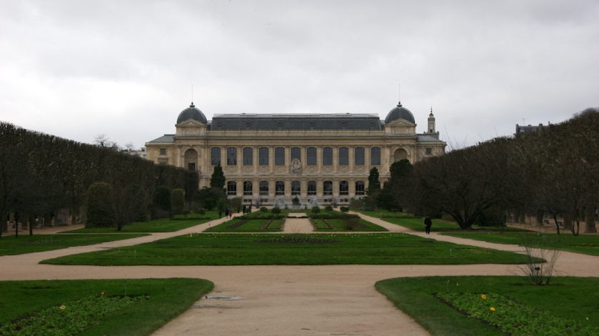 The Muséum national d'Histoire naturelle in the wintertime Jardin des Plantes, Paris